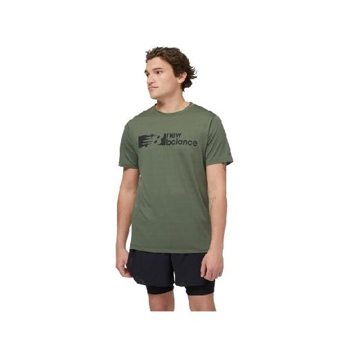 Remera New Balance de hombre - MT31074DON - GREEN