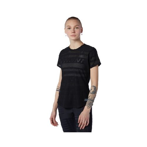 Remera New Balance de Dama - Q SPEED JACQUARD SH - WT13277BK - BLACK