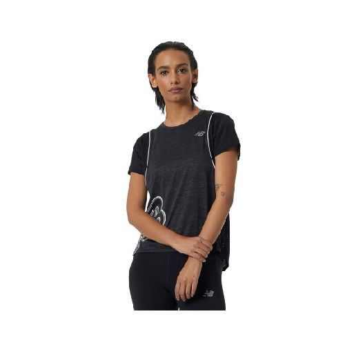 Remera New Balance de Dama - PRINTED FAST FLIGH - WT21244BKH - BLACK