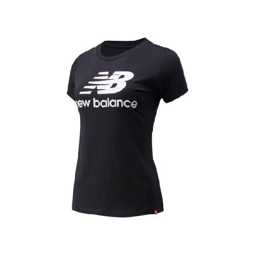 Remera New Balance de Dama - STACKED LOGO TEE-WT91546BK - BLACK