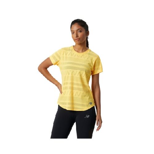 Remera New Balance de Dama - Q SPEED JACQUARD S - WT13277VAC - YELLOW