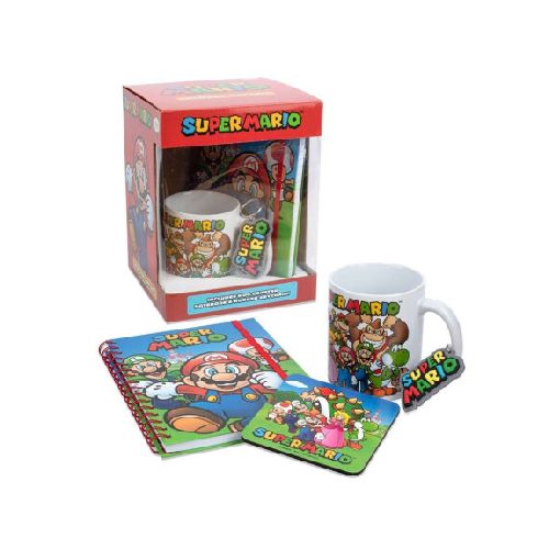 Pack Supero Mario: Taza - Libreta - Posavaso - Llavero 5050293853888