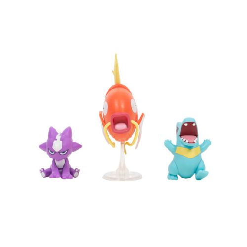 Battle set Pokémon Figuras de Acción Toxel+Totodile+Magikarp 8899339515551