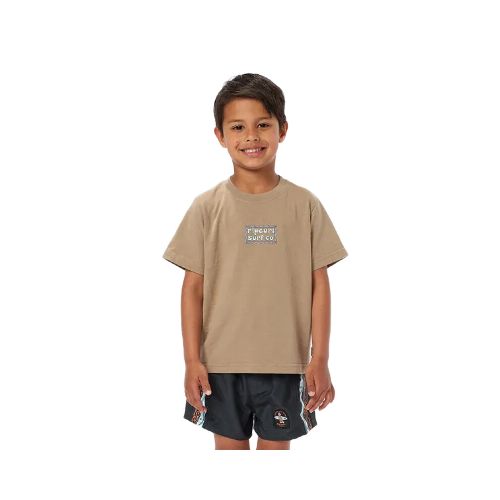 Remera Rip Curl Tube Town Scenic Tee - Boy - Beige — La Isla / RACKS LTDA