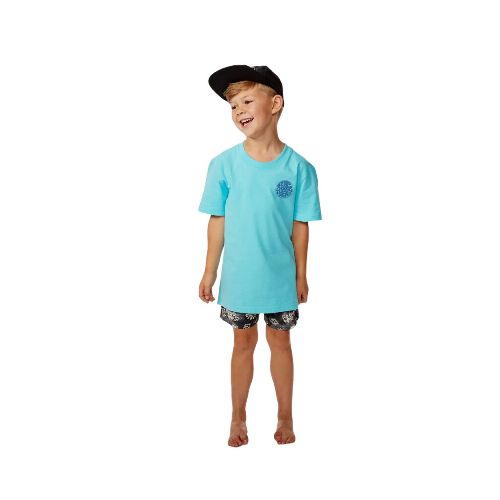 Remera MC Rip Curl Wetsuit Icon Tee -Boy - Celeste — La Isla / RACKS LTDA