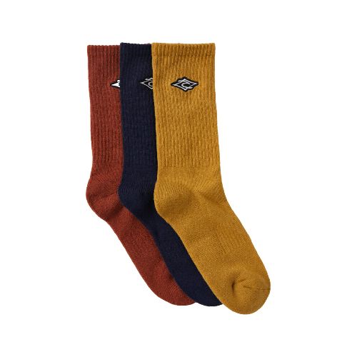 Medias Rip Curl Icons Crew Sock 3-Pk - Dark Navy — La Isla / RACKS LTDA