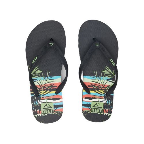 Ojotas Reef Seaside Prints Retro Horizon - Negro — La Isla / RACKS LTDA