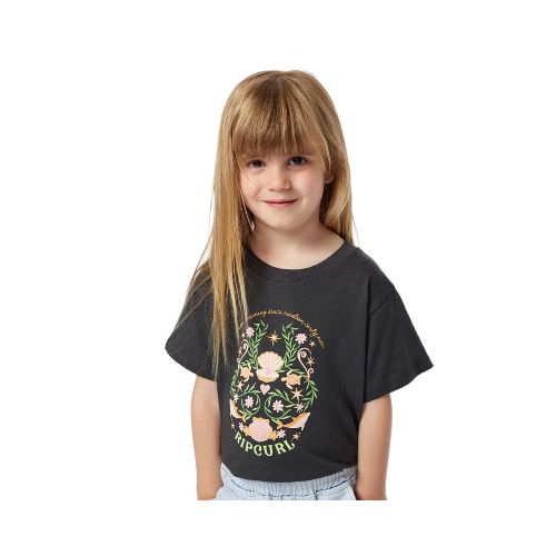 Remera Rip Curl Sunkissed Dreams Art Tee Niña - Negro — La Isla / RACKS LTDA