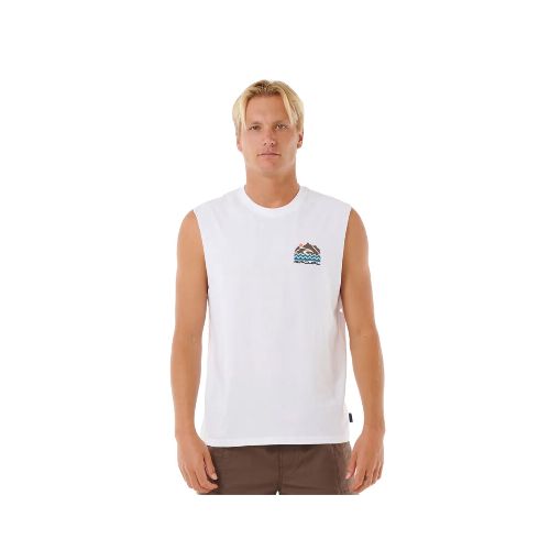 Remera Rip Curl Vaporcool Search Trek Muscle - Blanco — La Isla / RACKS LTDA