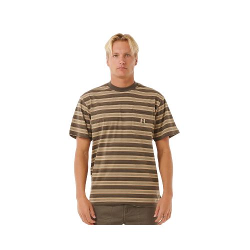 Remera Rip Curl Search Stripe Tee - Marron — La Isla / RACKS LTDA