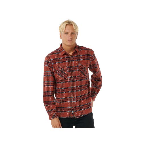 Camisa ML Rip Curl Griffin Flannel Shirt Roja — La Isla / RACKS LTDA