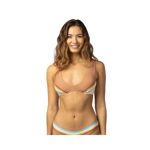 Bikini Rip Curl Sunrise Stripe Trilette - Marron — La Isla / RACKS LTDA