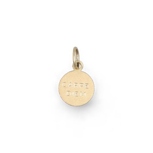 Medallita en oro 18K chica con grabado personalizado - Cindy Kleist Jewelry