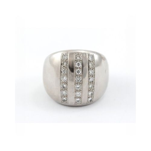 Anillo Oro Blanco 18K Con Brillantes — Facello Joyeros