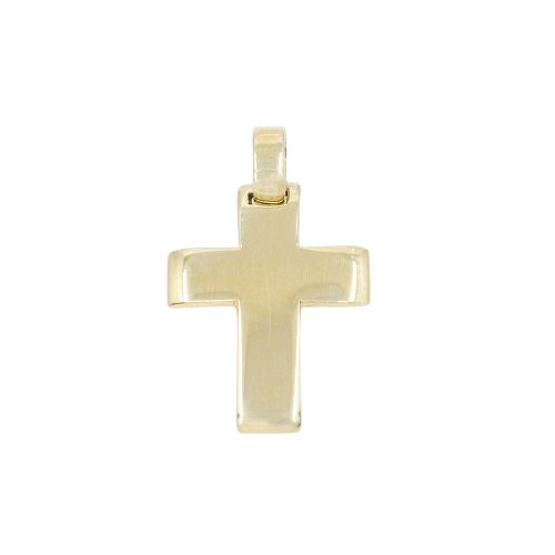 Cruz en oro 18k bombe. Medidas 2 x 1,5mm aproximadamente — Facello Joyeros