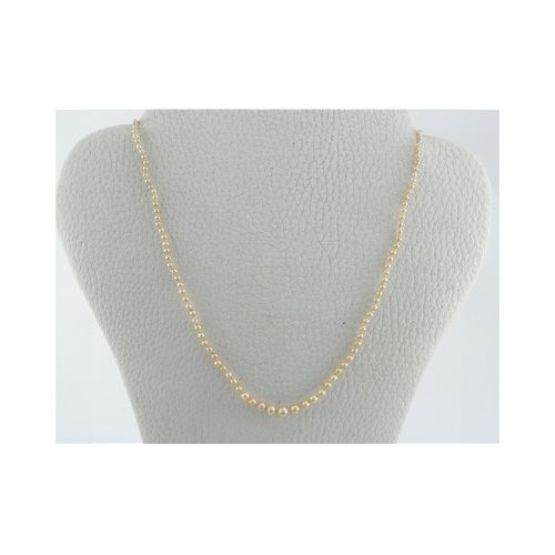 Collar De Perlas Naturales Con Broche De Perlitas Y Diamantes, 42 Cm — Facello Joyeros