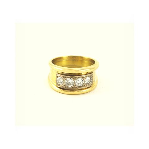 Anillo Oro 18K Con 4 Brillantes — Facello Joyeros