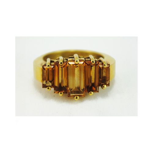 Anillo Oro 18K Y Topacios — Facello Joyeros