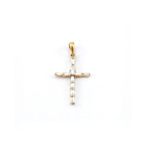 Cruz Oro 18K Y Brillantes — Facello Joyeros