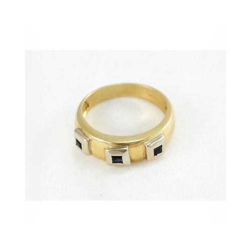 Anillo Oro 18K Y Zafiros — Facello Joyeros