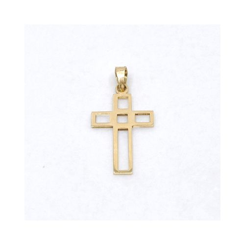 Cruz Calada En Oro 18K — Facello Joyeros