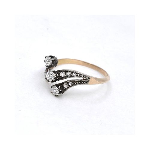 Anillo Oro 18K Con Brillantes Y Diamantes — Facello Joyeros