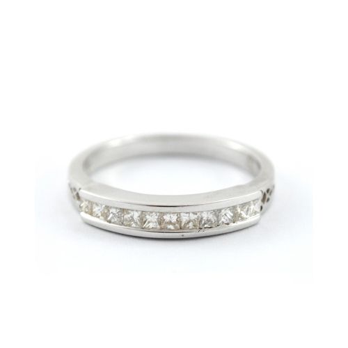 Anillo Oro Blanco Y Brillantes — Facello Joyeros