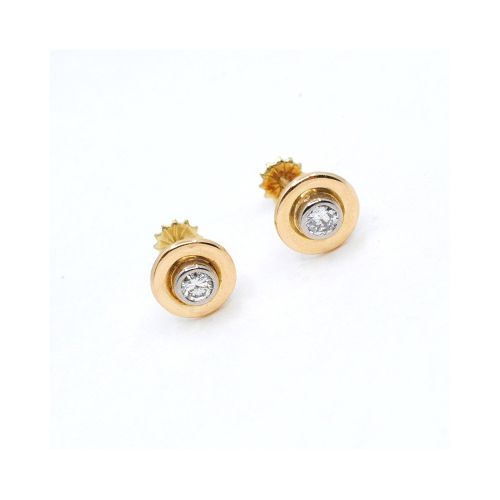 Caravanas En Oro 18K Amarillo Y Brillante — Facello Joyeros