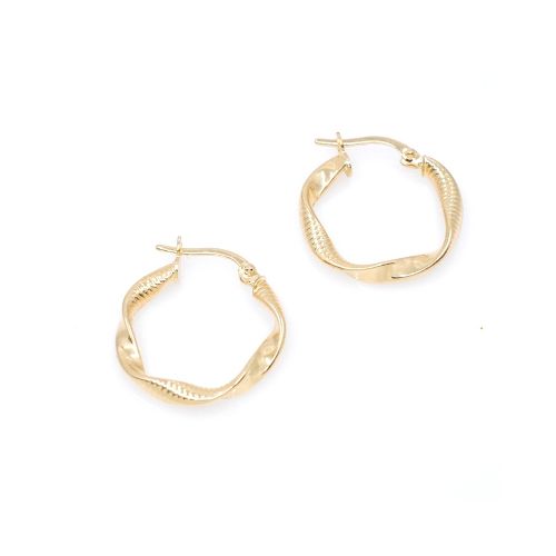 Aros torneados en oro 18k. Diametro 18mm — Facello Joyeros