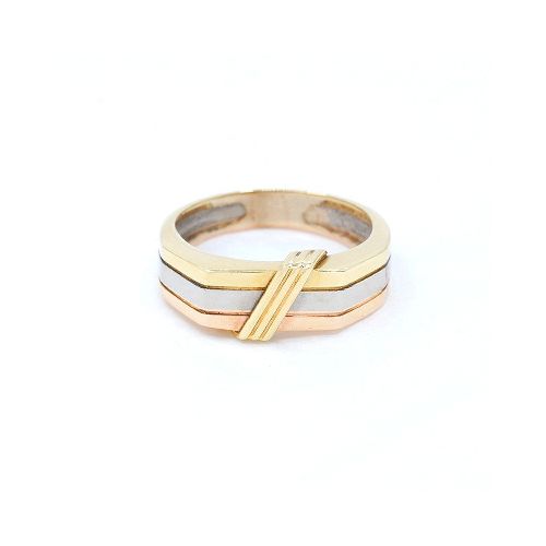 Anillo En Oro 18K De 2 Colores — Facello Joyeros