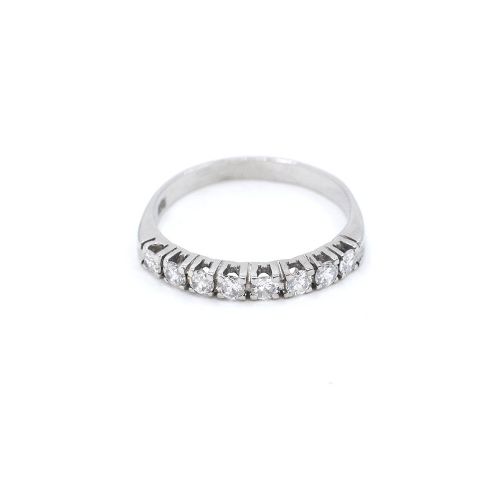 Anillo En Oro 18K Blanco Y Brillantes — Facello Joyeros