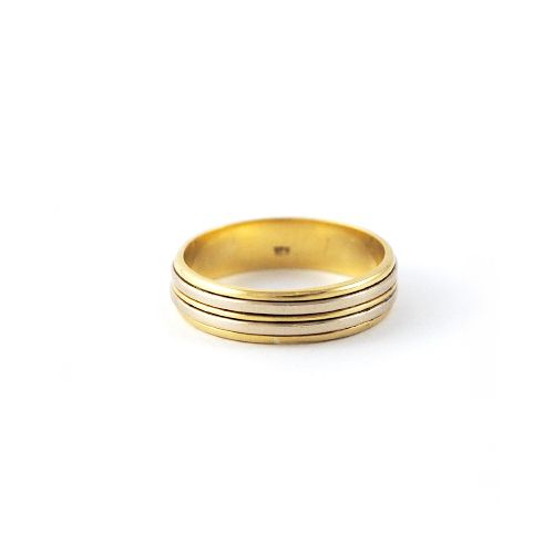 Anillo Oro 18K, En Dos Tonos — Facello Joyeros