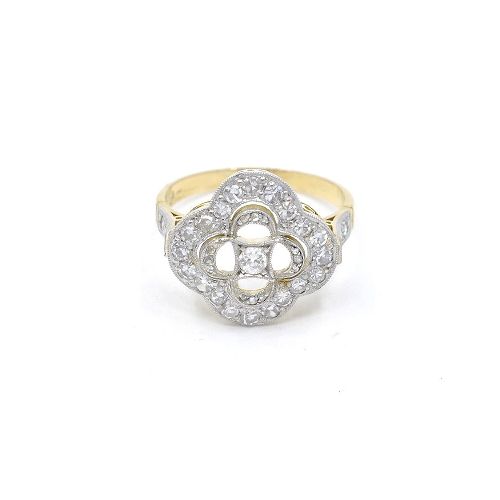 Anillo Oro 18K, Platino, Brillantes Y Diamantes — Facello Joyeros