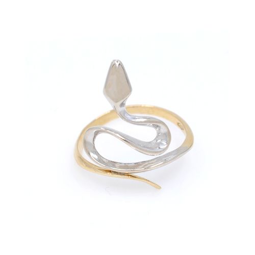 Anillo serpiente en oro 18k de 2 tonos — Facello Joyeros