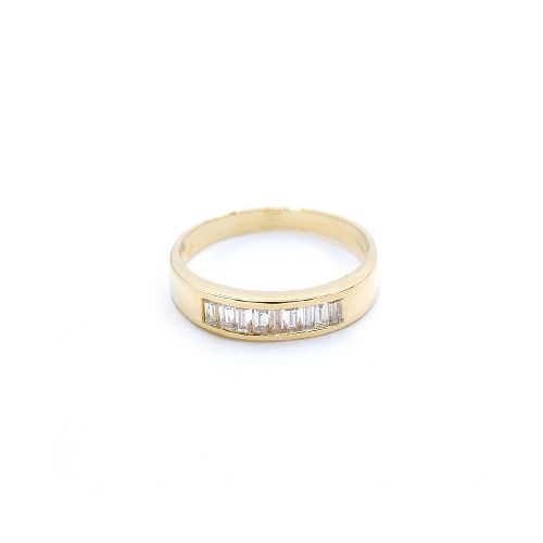 Anillo Medio Sin Fin En Oro 18K Y Brillantes — Facello Joyeros