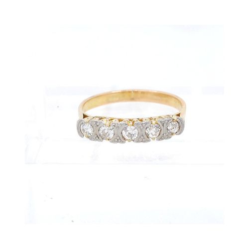 Anillo Antiguo En Oro 18K Y Brillantes — Facello Joyeros