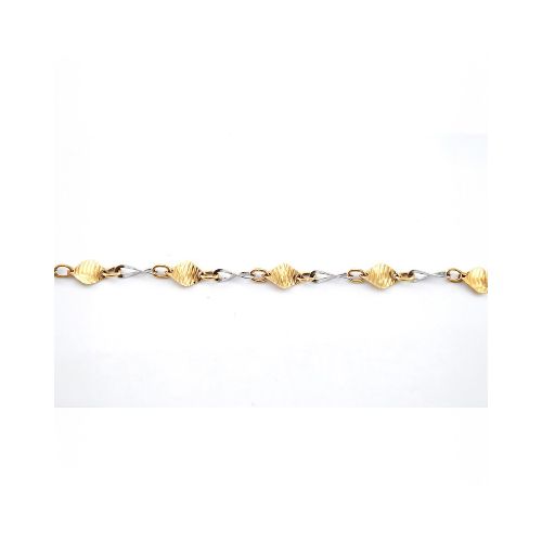 Pulsera De Oro Amarillo Y Blanco 18K — Facello Joyeros