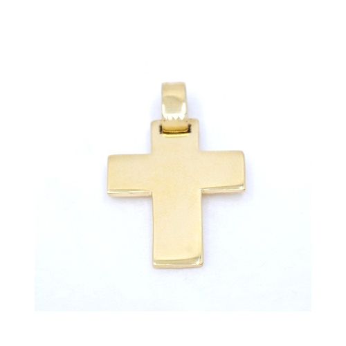 Cruz chata En Oro 18K amarillo Medidas 20X 15 mm — Facello Joyeros