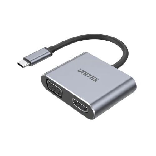 HUB USB-C Unitek 4 en 1 Dual Display PD 100W D1049A