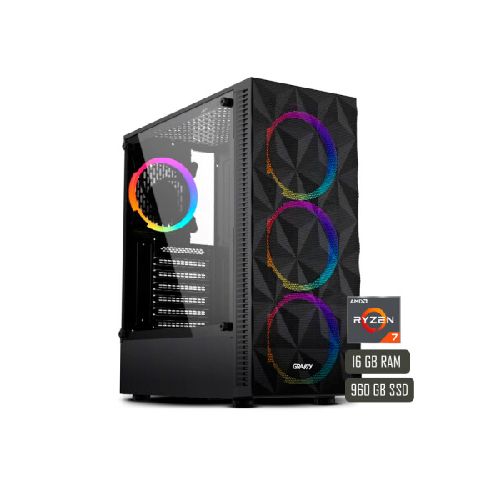 PC Gamer Ryzen 7 5700G 16GB 960GB SSD Negro