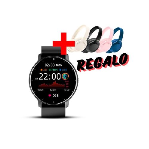 Smartwatch Gravity ZL02 Pro Negro + Auricular BT WH05