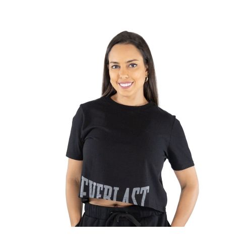 Remera Everlast Dama Crop Top Cot/Poly Split Bk - S/C — Menpi