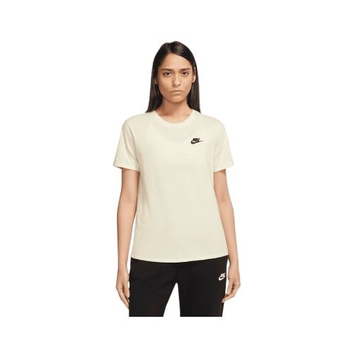 Remera Nike Moda Dama Tee Club Coconut Milk/(Black) - S/C — Menpi