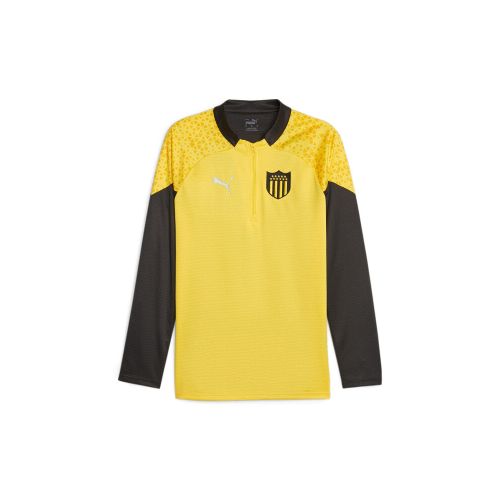 Buzo Puma Peñarol Hombre M7L Cap Train 1/4 Zip Top Amarillo/Negro - S/C — Menpi