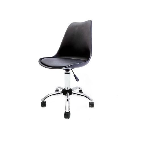 SILLA DE ESCRITORIO SARINEEN OFFICE CROMADA NEGRO 260891 10945