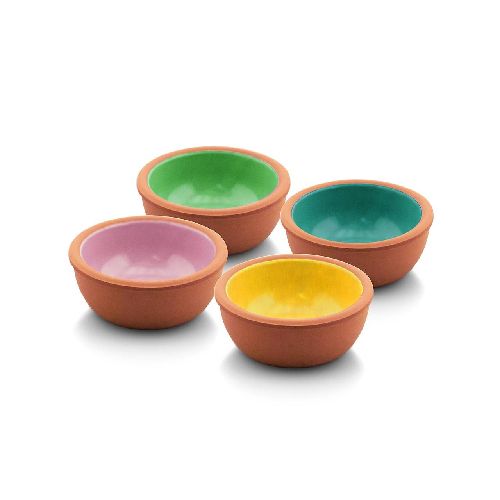 SET 4 BOWLS TERRACOTA D10X4CM 150ML V20038 11593