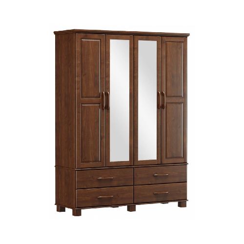 ROPERO OURO 4 PUERTAS 4 CAJONES CAFE- 2232W/2242W 10117