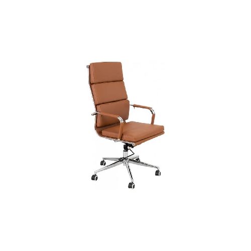 SILLA DE ESCRITORIO DVN PU Y ACERO MARRON D-105 2460310102 13259