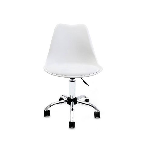 SILLA DE ESCRITORIO SARINEEN OFFICE CROMADA BLANCA 260891 10944