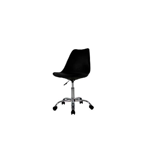 SILLA OFICINA EAMES NEGRA C/RUEDAS OC-487NE 12979